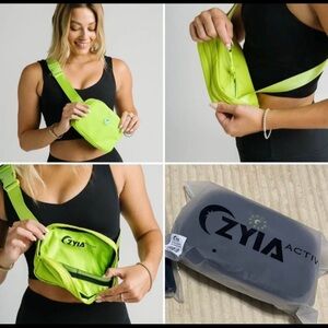 Zyia Active Black Canvas Crossbody Bag